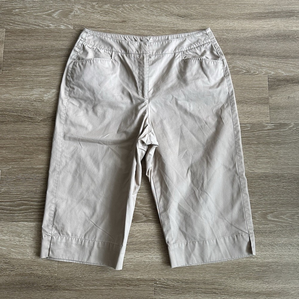 Liz Claiborne Sport Capri Pants Beige Khaki Tan Women's 12